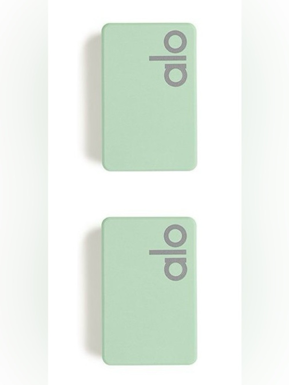 2 Pieces Honeydew/Silver Uplifting Yoga Block.